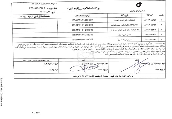 استعلام ضدزنگ اپوکسی اسپری با هاردنر...