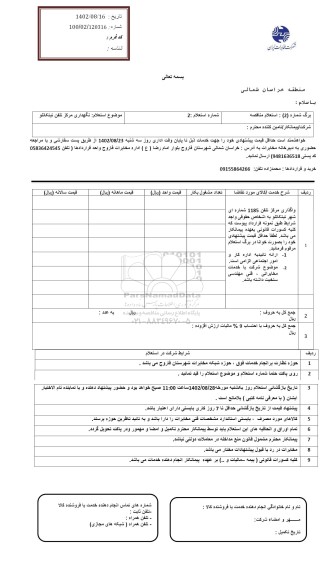استعلام نگهداری مرکز تلفن تیتکانلو