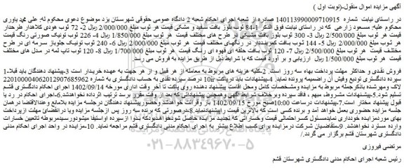 مزایده فروش 1-84 ثوب بلوز بافت سفید و مشکی 