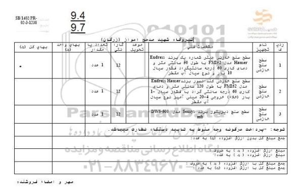 استعلام سطح سنج خازنی