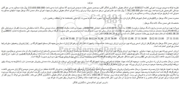 مزایده معدن تنگ بوهبل 