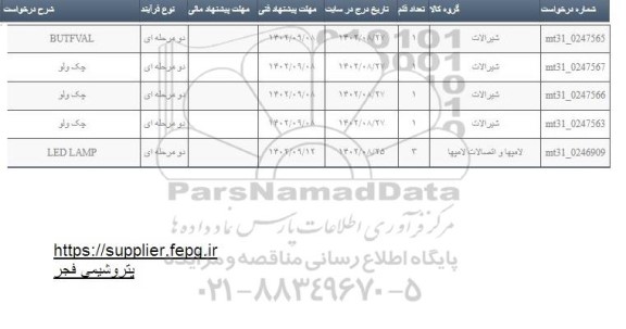 استعلام LED LAMP