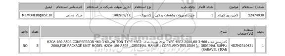 استعلام، کمپرسور کوپلند