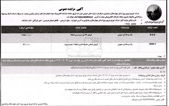 مزایده فروش 25 تن سیم مسی اسقاط ...