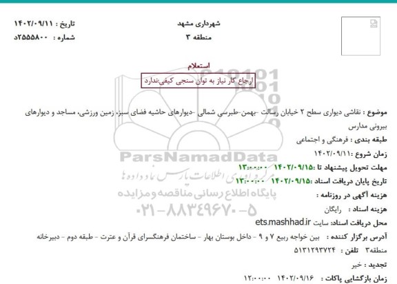 استعلام نقاشی دیواری سطح 2 خیابان رسالت ...