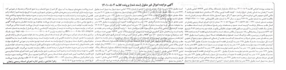 مزایده سه دانگ مشاع از شش دانگ پلاک ثبتی 1673.4 اصلی