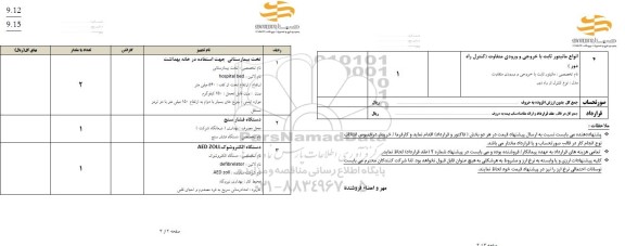 استعلام تخت بیمارستانی جهت استفاده در خانه بهداشت و...