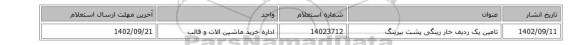 تامین یک ردیف خار رینگی پشت بیرینگ