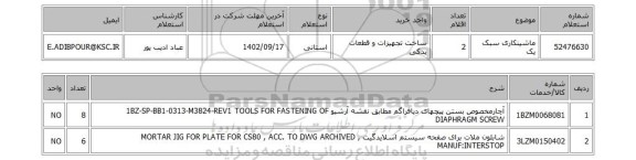 استعلام، ماشینکاری سبک یک