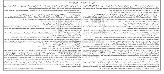 مزایده فروش ملک مشاع