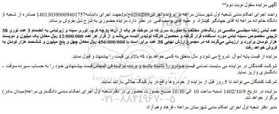 مزایده فروش 38 عدد لباس زنانه مجلسی ماکسی در رنگ های مختلف به صورت سری  