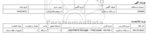 استعلام الکترونیکی، دستگاه شاتکریت