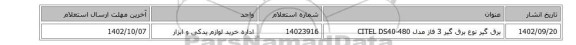 برق گیر نوع ‎برق گیر‏ ‎3 فاز‏ مدل CITEL DS40-480
