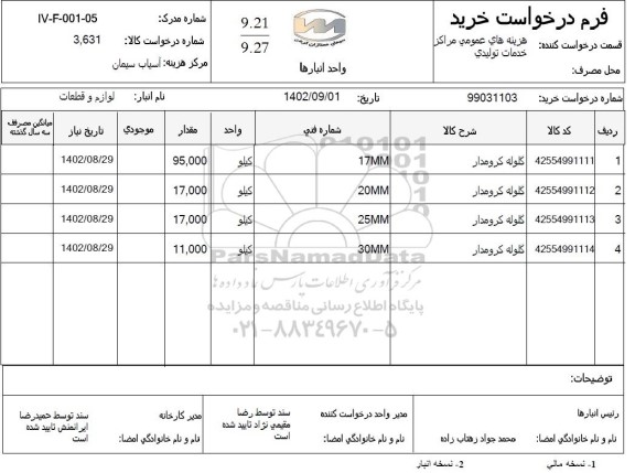 استعلام گلوله کرومدار