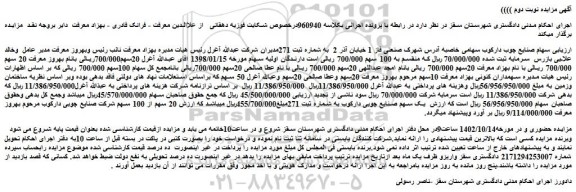 مزایده سهام
