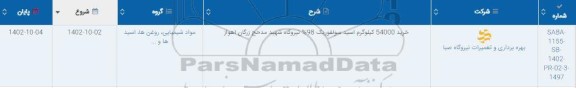 استعلام اسید سولفوریک 