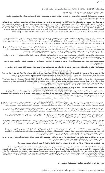مزایده فروش دو دانگ مشاع از ششدانگ عرصه و اعیان ملک به شماره 2771 فرعی از یک اصلی