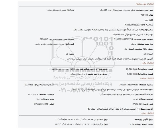 مسیریاب خودرو هوگل مدل p2p400