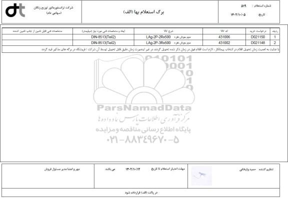 استعلام سیم جوش نقره 