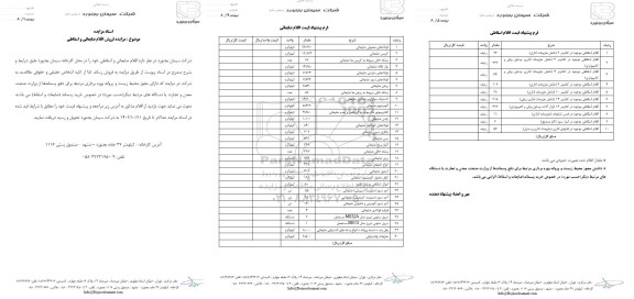 مزایده فروش اقلام ضایعاتی ...