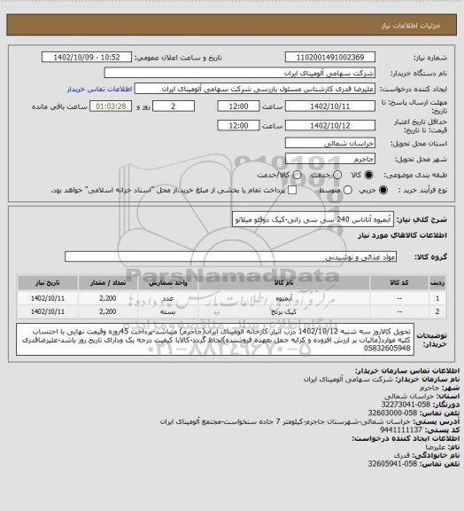 استعلام آبمیوه آناناس 240 سی سی رانی-کیک دوقلو میلانو