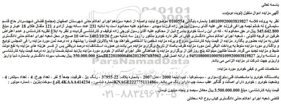 مزایده خودروی سواری اپتیما 
