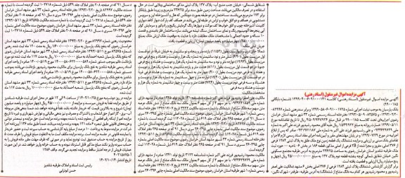 مزایده ششدانگ یک قطعه زمین به پلاک ثبتی 1284فرعی از 376 اصلی