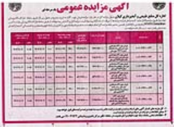 مزایده فروش چوب آلات