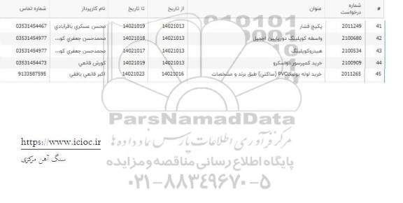 استعلام خرید لوله پولیکا PVC (ساکتی)