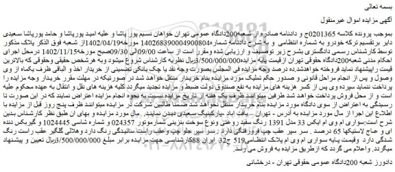مزایده سواری ام وی ام ایکس 33 مدل 1391