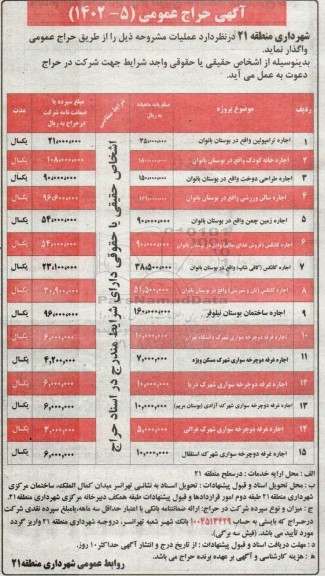 حراج اجاره ترامپولین واقع در بوستان بانوان ...