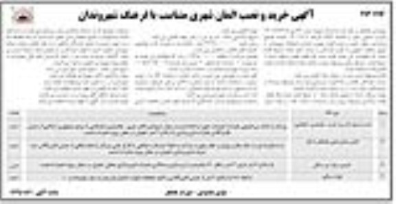  مناقصه خرید و نصب المان شهری متناسب با فرهنگ - نوبت دوم