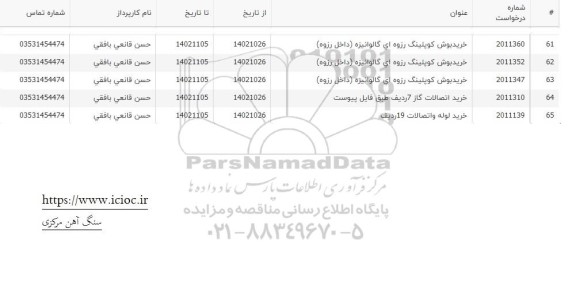 استعلام خرید بوش کوپلینگ رزوه ای گالوانیزه ...