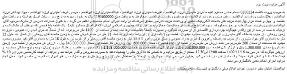 مزایده فروش 1- یک قطعه باغ قدیمی