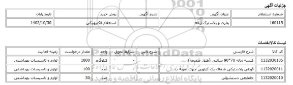استعلام الکترونیکی، بطری و پلاستیک زباله