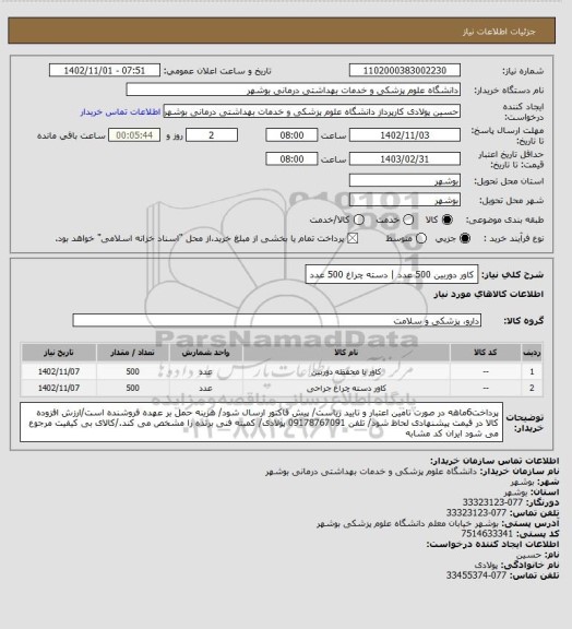 استعلام کاور دوربین 500 عدد | دسته چراغ 500 عدد