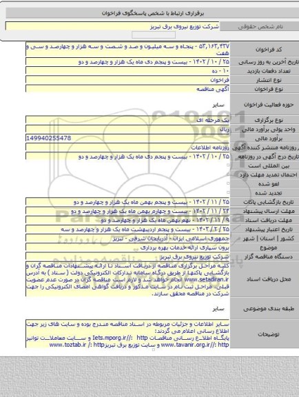 مناقصه, برون سپاری ارائه خدمات بهره برداری