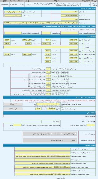مزایده ، لوازم برقی استوک (چای ساز و قهوه جوش) بمارک privileg و لوازم برقی شامل کلیدهای تک پل سه تایی چسبیده بهم بمارک legrand
