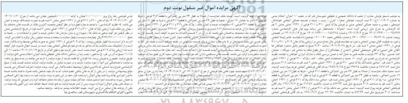 مزایده فروش پلاک ثبتی 310 و 311 فرعی از 1941 اصلی