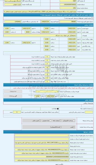مزایده ، مزایده فروش خودرو اسقاطی مزدا 2000 با پلاک 237الف21 ایران14