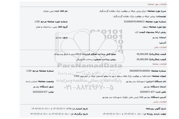 برپایی غرفه در موقعیت پارک دهکده گردشگری