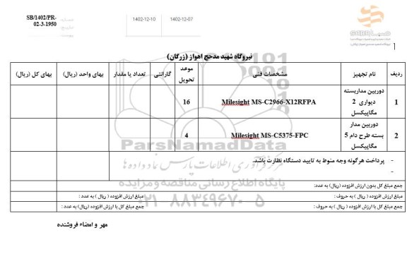 استعلام دوربین مداربسته دیواری 2 مگاپیکسل ...