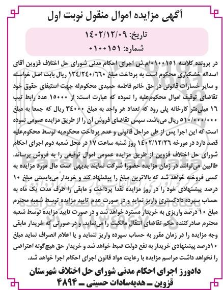 مزایده فروش 15000 عدد رابط تیپ 16 میلی متر کارخانه پلی رود