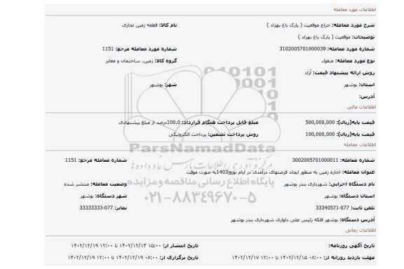 موقعیت ( پارک باغ بهزاد )