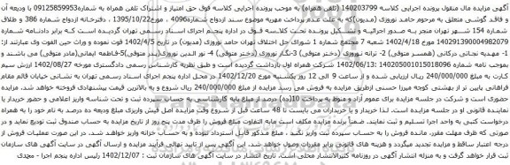 مزایده حق امتیاز و اشتراک تلفن همراه