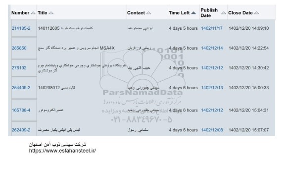 استعلام کاست و ...