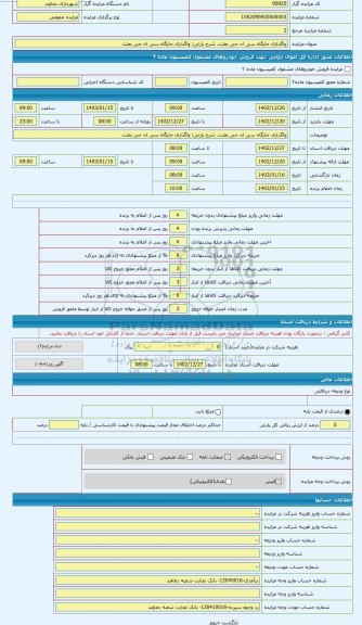 مزایده ، واگذاری جایگاه سی ان جی بعثت