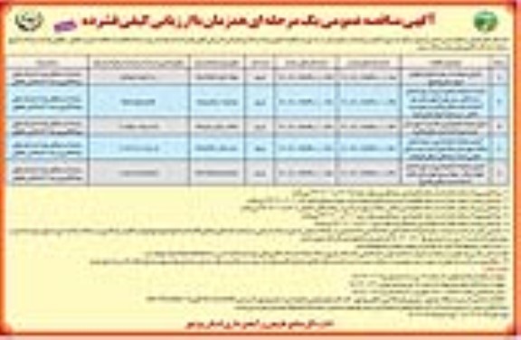 مناقصه اجرای عملیات در حوزه آبخیز آبطویل و..
