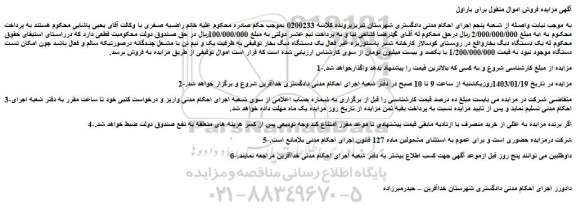 مزایده فروش یک دستگاه دیگ بخار