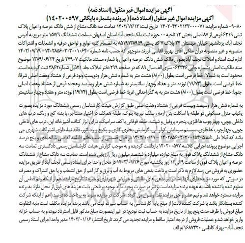 تجدید مزایده فروش 10 قطعه زمین با کاربری تجاری 